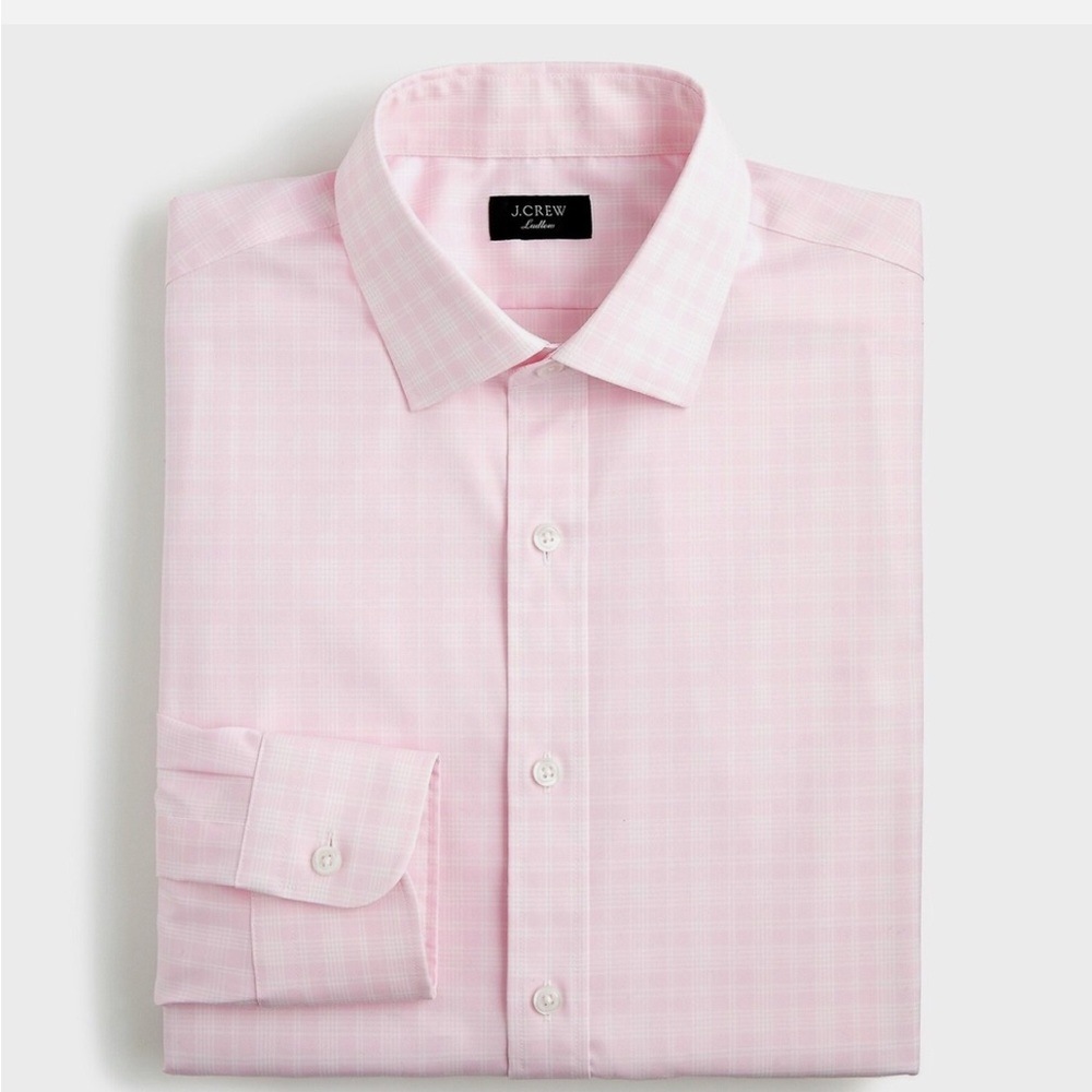 J. Crew Light Pink Ludlow Men's Dress Shirt Size Large Slim Fit